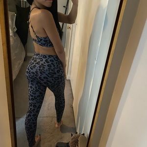 BEST SELLER Sexy Grey Charcoal Leopard Print Activewear Set